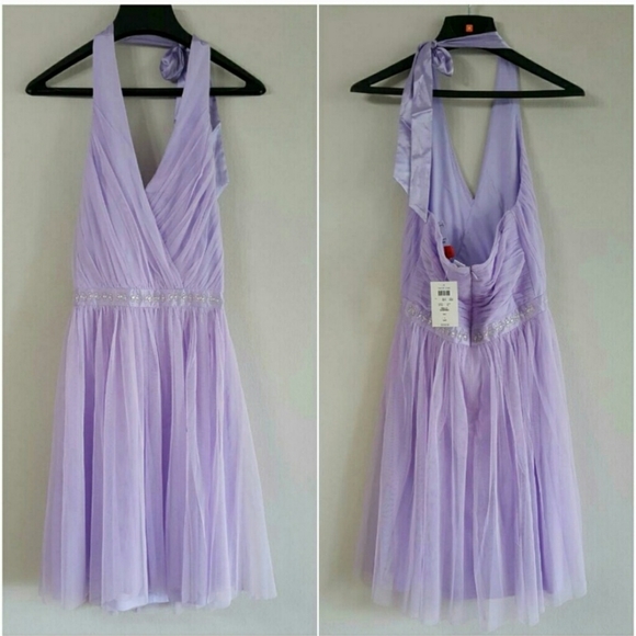 🍒NWT🍒 CACHE PURPLE HAZE COCKTAIL DRESS - Picture 2 of 4